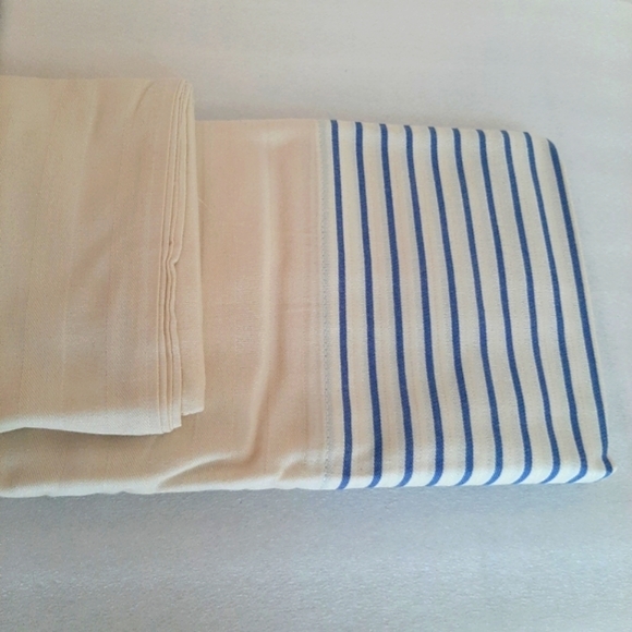 *Lauren Ralph Lauren Josephina Blue Stripe Cotton King...